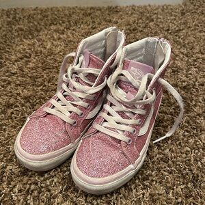 Girls pink glitter Vans 13.5